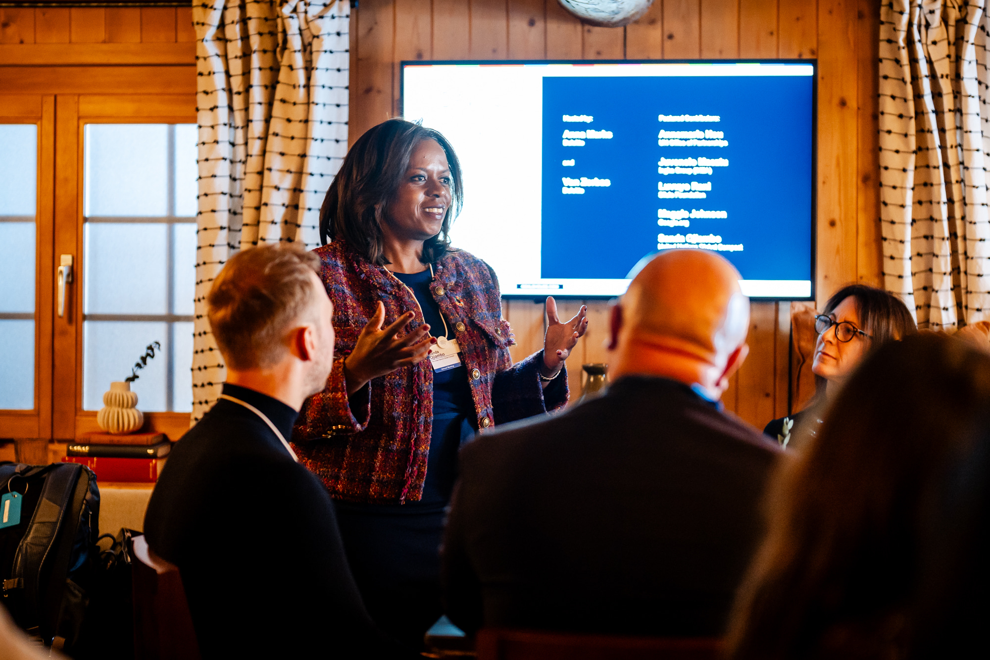 Sanda speaking at World Economic Forum (WEF)