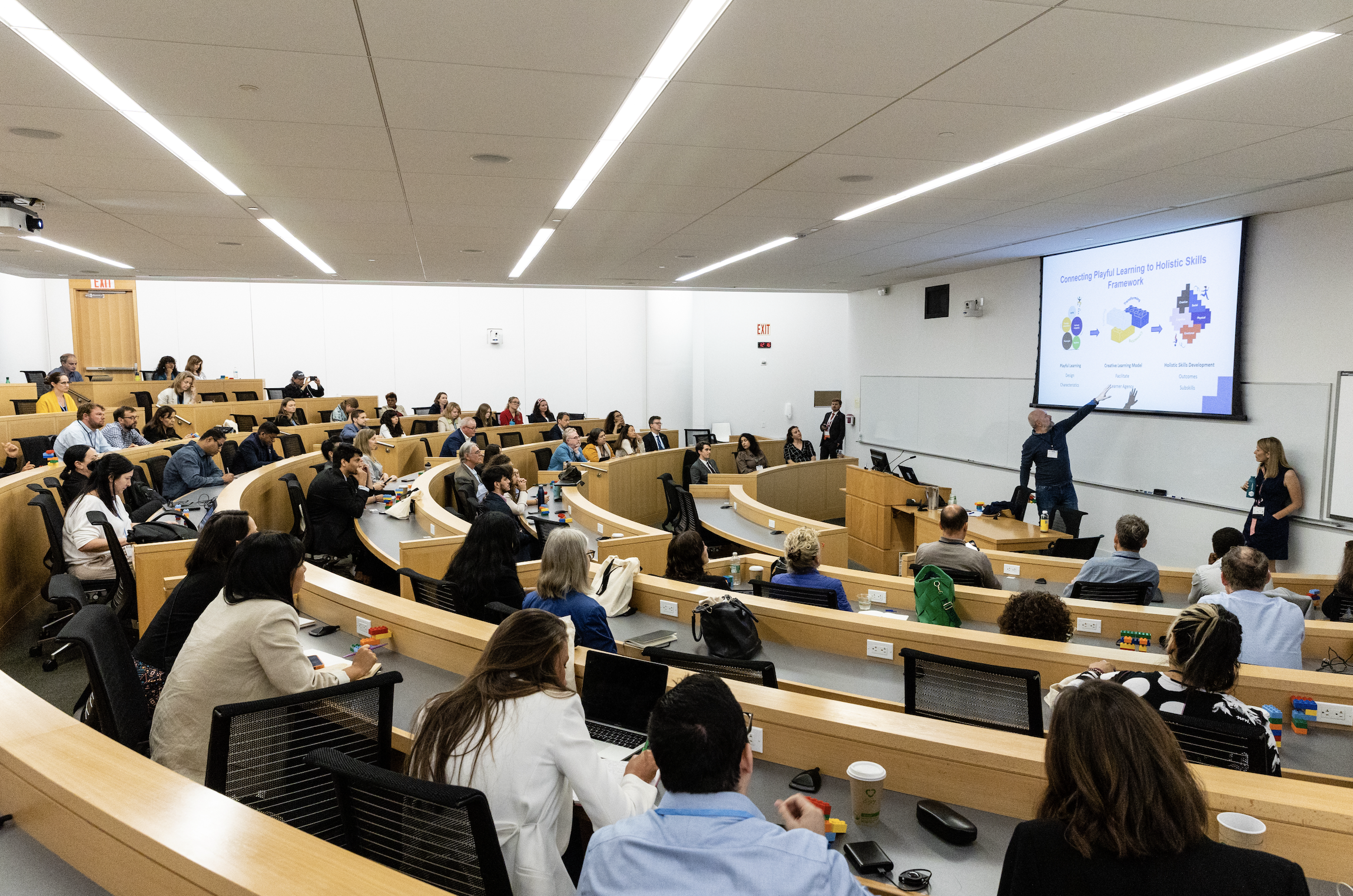 Classroom lecture about playful learning and holistic skills