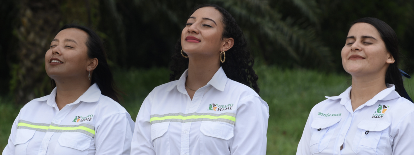 women with technology symbols around her